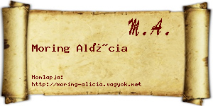 Moring Alícia névjegykártya